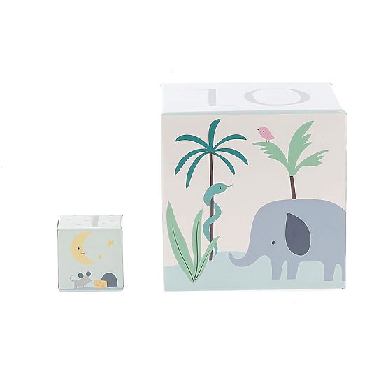 Tour empilable en cubes - animaux du monde avec chiffres 1-10