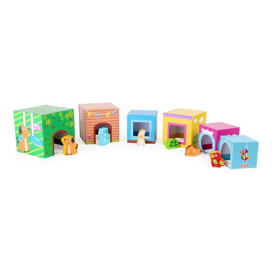 Tour Small Foot Cube avec animaux en bois