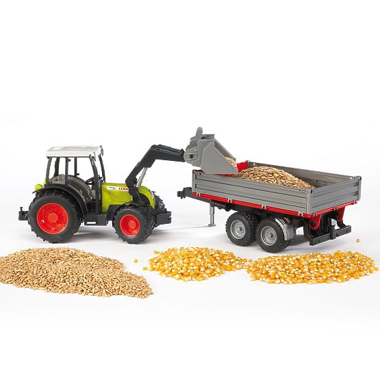 Tracteur Bruder CLAAS Nectis 267F avec chargeur et remorque
