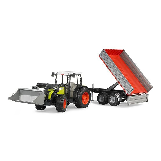 Tracteur Bruder CLAAS Nectis 267F avec chargeur et remorque