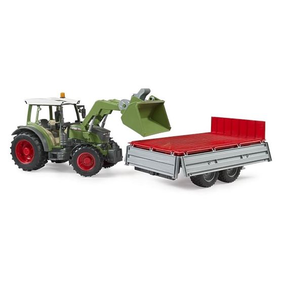 Tracteur Bruder Fendt Vario 211 avec chargeur frontal et remorque basculante