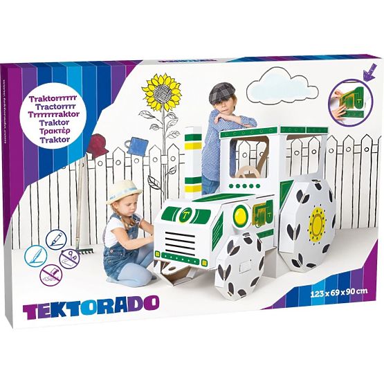 Tracteur en carton