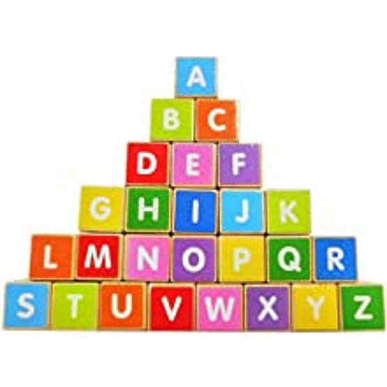 Train en bois grandes cubes éducatifs alphabet ECOTOYS