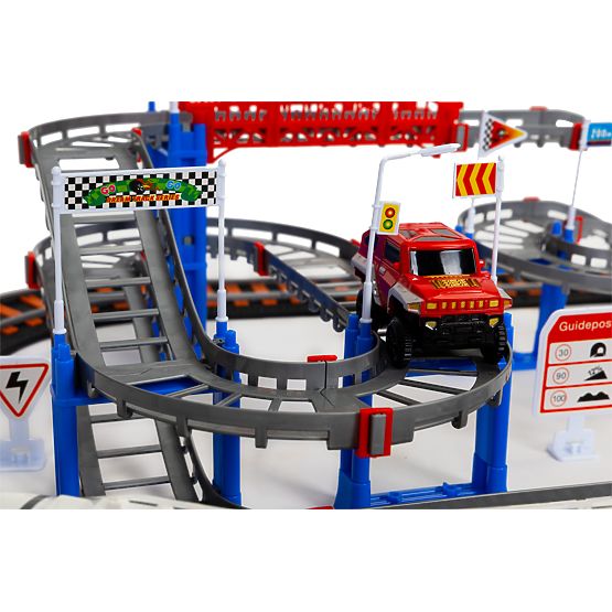 Train et voiture à piles deux circuits ville 108 éléments