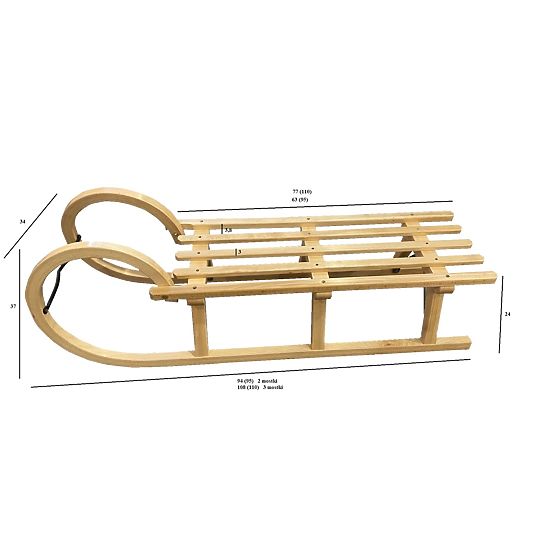 Traîneau Klasik traditionnel en bois