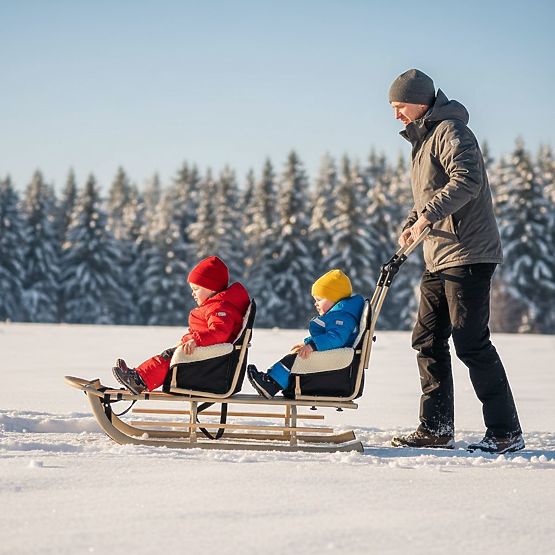 Luge pour jumeaux Duo - couleur siège noir