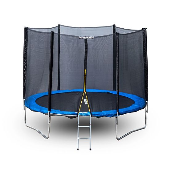 Trampoline de jardin avec filet extérieur de 10 ft 304-312 cm + échelle