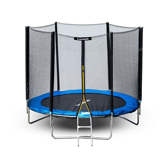 Trampoline de jardin avec filet extérieur de 8 pieds de diamètre 244-252 cm + échelle