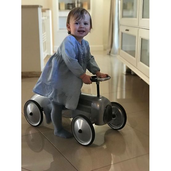 Transat pour enfants en métal argenté