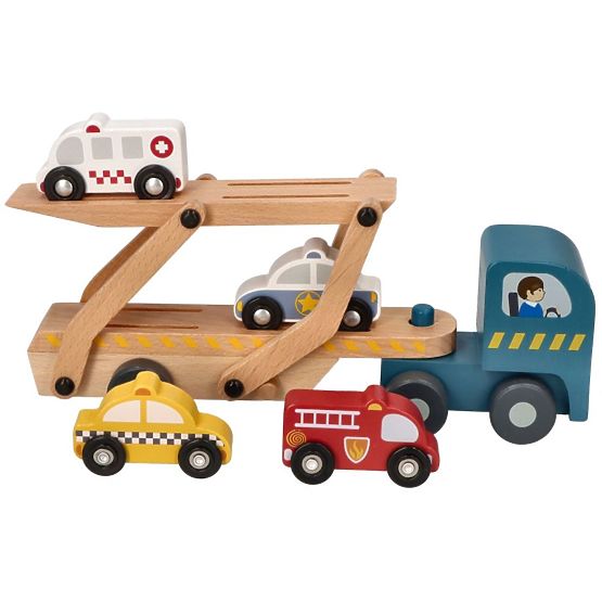 Transporteur avec voitures de secours