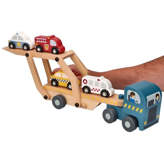 Transporteur avec voitures de secours