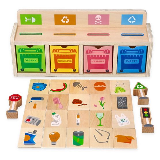 Trieuse de déchets en bois - puzzle