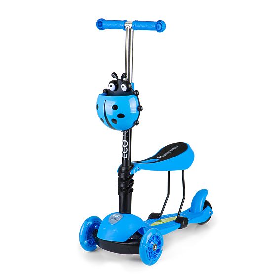 Trottinette et transat enfant Ladybug - bleu