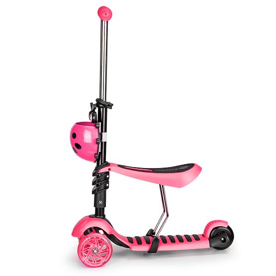 Trottinette et transat Ladybug - rose