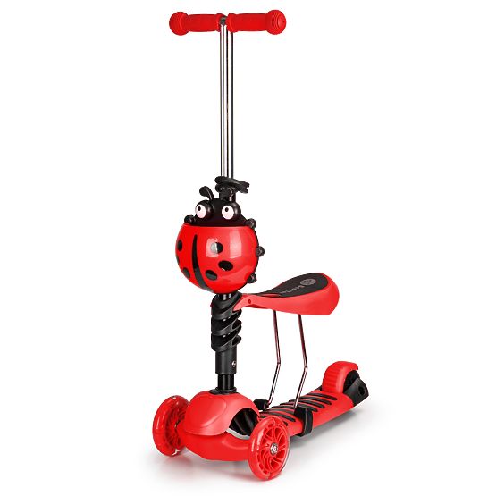 Trottinette et transat Ladybug - rouge