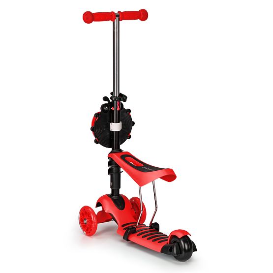 Trottinette et transat Ladybug - rouge