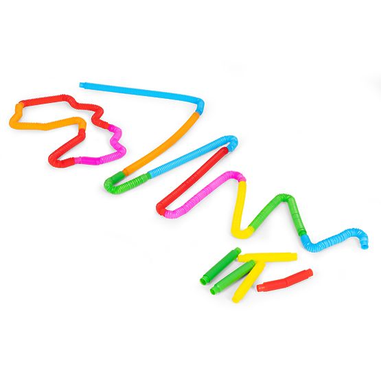 Tubes sensorielles colorées pop tube pour enfants tubes antistress à connecter 60 pièces