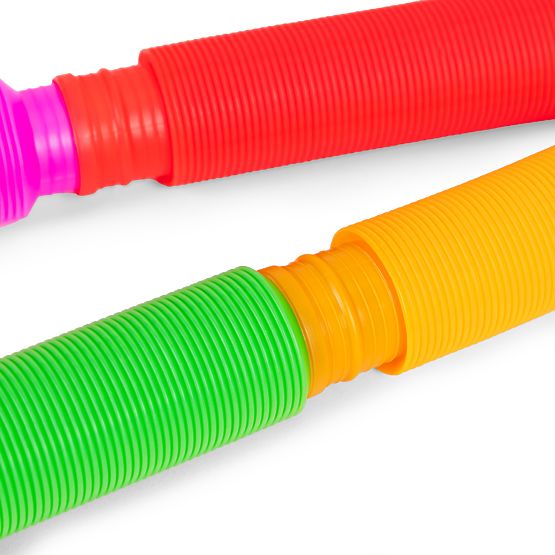 Tubes sensorielles colorées pop tube pour enfants tubes antistress à connecter 60 pièces