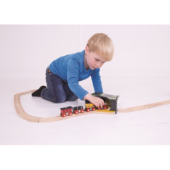 Tunnel ferroviaire Bigjigs avec interrupteur de grotte du crâne