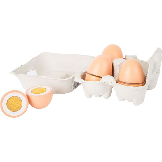 Œufs en bois avec velcro