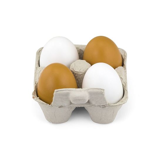 Œufs en bois XL dans une boîte