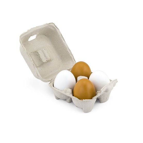 Œufs en bois XL dans une boîte