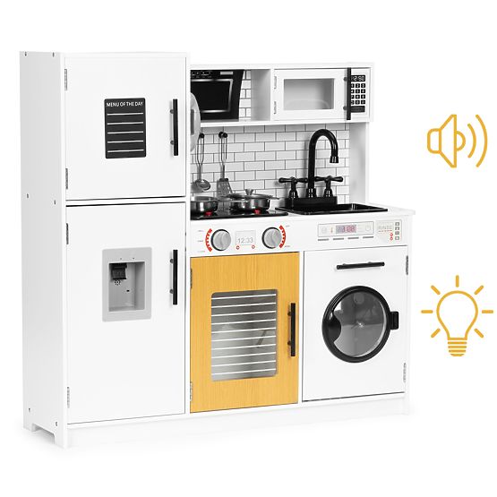 Grande cuisine en bois pour enfants + sons et lumières ECOTOYS