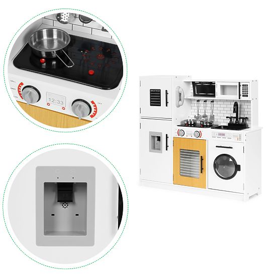 Grande cuisine en bois pour enfants + sons et lumières ECOTOYS