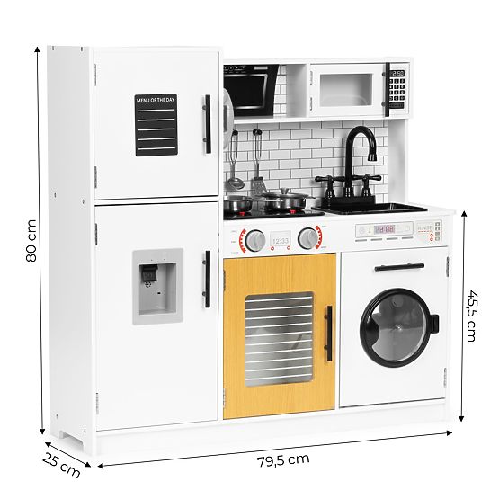 Grande cuisine en bois pour enfants + sons et lumières ECOTOYS