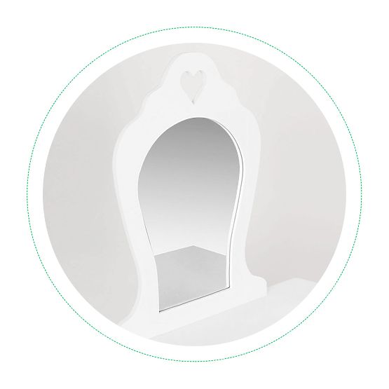 Grande coiffeuse pour enfants avec miroir pour filles ECOTOYS