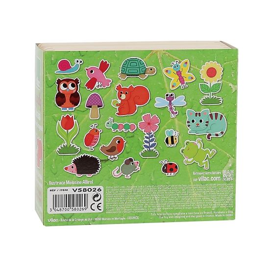Vilac Aimants en bois jardin 20 pcs