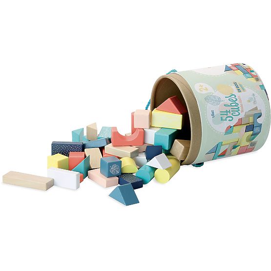 Vilac Blocs en bois colorés Canopée 54 pcs