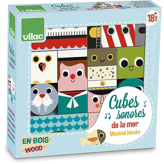 Vilac Blocs sonores en bois Mer