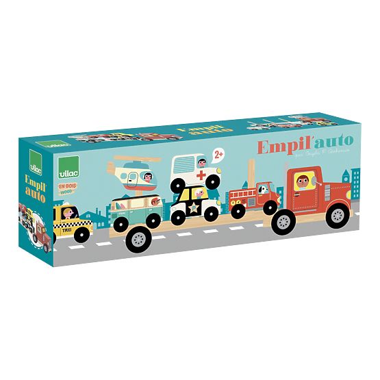 Vilac Camion en bois avec petites voitures