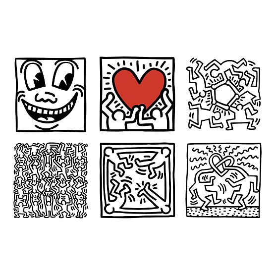 Vilac Cubes Illustrés Keith Haring