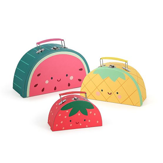 Vilac Ensemble de 3 valisettes Fruits Délicieux Sarah Betz