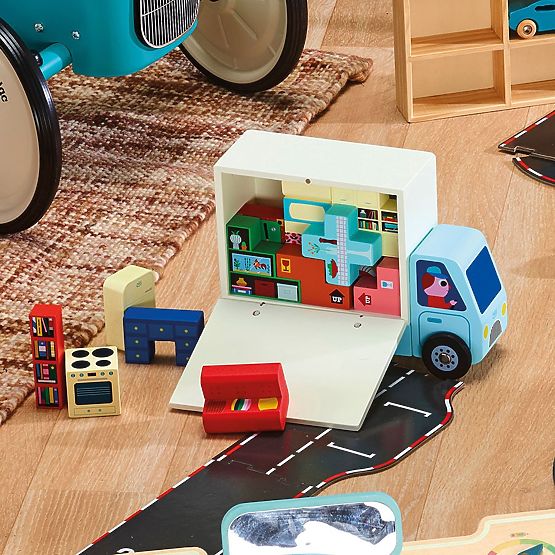 Vilac Jeu de logique en bois Chargez-le correctement ! Déménageurs