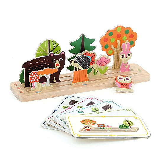 Vilac Jeu de logique en bois Construis-le correctement ! Forêt