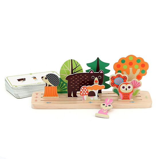 Vilac Jeu de logique en bois Construis-le correctement ! Forêt