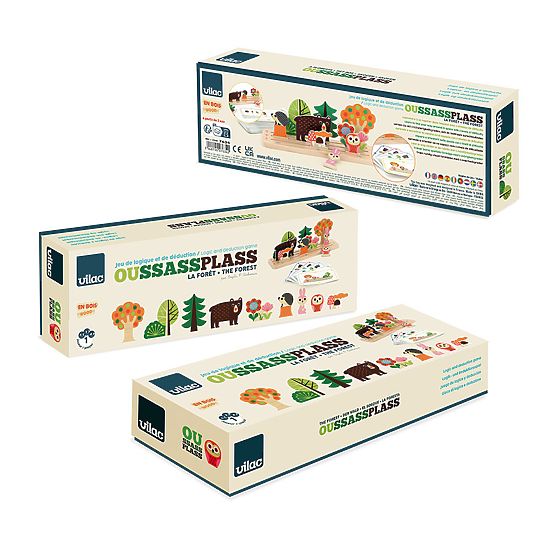 Vilac Jeu de logique en bois Construis-le correctement ! Forêt