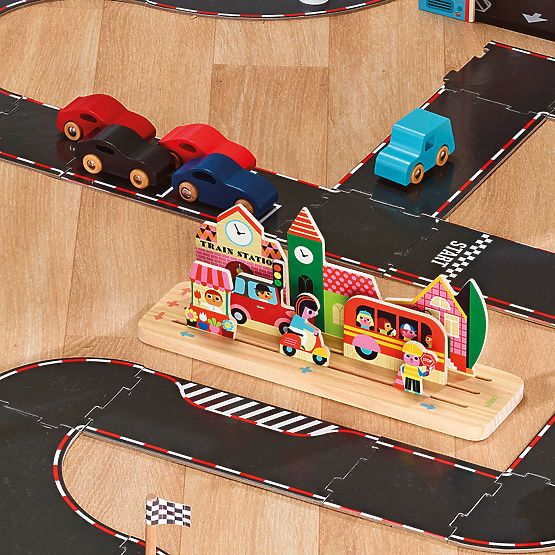 Vilac Jeu de logique en bois Construis-le correctement ! Ville