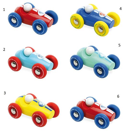 Vilac Mini voiture de course en bois 1 pièce