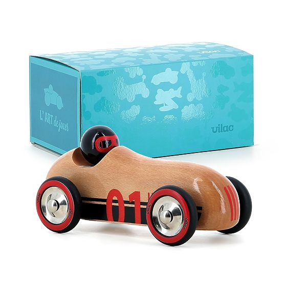 Vilac Voiture en Bois Old Sport Compet Naturel