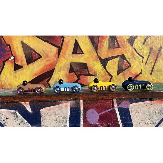 Vilac Voiture en bois Old Sport Compet turquoise