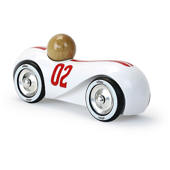 Vilac Voiture en bois Streamline vintage blanche
