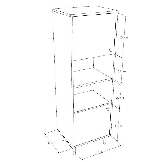 Vitrine de salon Venus blanche loft