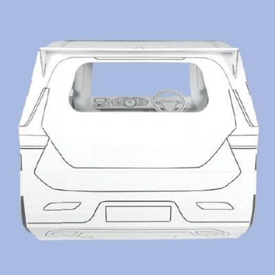 Voiture jouet en carton Alien