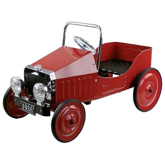 Voiture à pédales en métal pour enfant - rouge