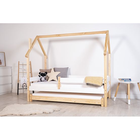 Lit gigogne Vario avec matelas en mousse - naturel