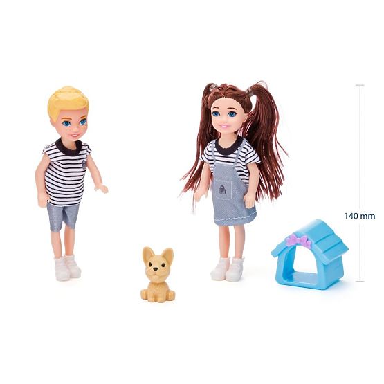 Woodyland Famille moderne de poupées avec animaux